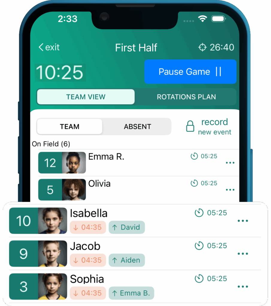 Coach Meisters equal playing time calculator app simplifies managing rotations